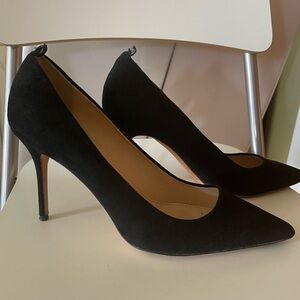 J.Crew classic black suede high heels. Size 10. Excellent condition.